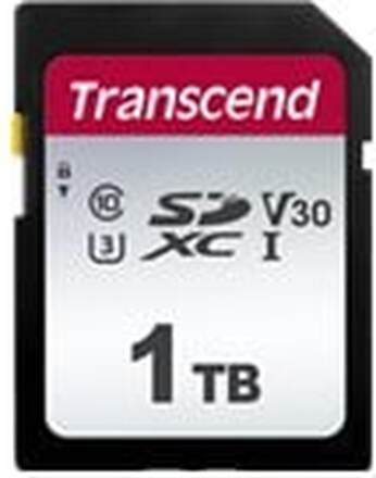 Transcend 300S - Flash-minneskort - 1 TB - Video Class V30 / UHS-I U3 / Class10 - SDXC UHS-I
