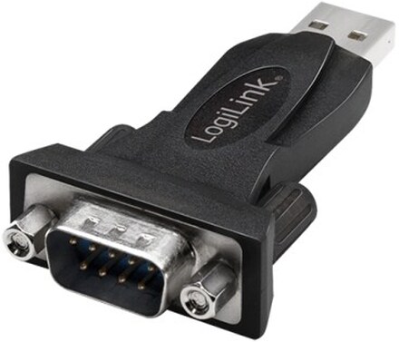 LogiLink AU0002F, USB Typ-A, RS-232, USB 2.0, Jack, svart, 36 mm, 67 mm