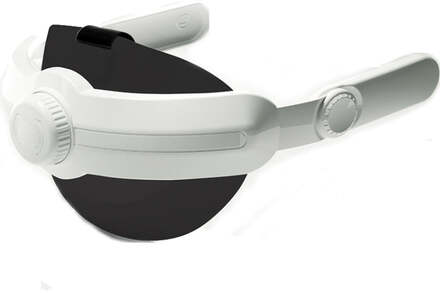 For Oculus/Meta Quest 3 VR iplay Head Strap Reduce Pressure Adjustable Headband(White)