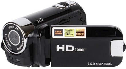 16X Digital Zoom HD 16 Million Pixel Home Travel DV Camera, US Plug(Black)