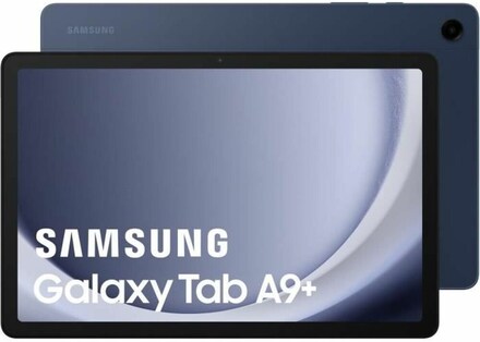 Samsung Galaxy Tab A9+ 4 GB RAM i Marinblå - Kraftfull läsplatta för bästa prestanda och färgstark skärm. Upplev underhållning i hög kvalitet.