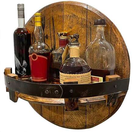 Wall-mounted Wooden Wine Display Stand Storage Rack