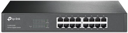 TP-Link TL-SG1016D Ohanterad Gigabit Ethernet (10/100/1000) Svart