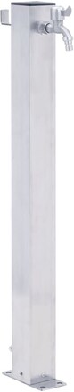 vidaXL Vattenpost 100 cm rostfritt stål fyrkantig