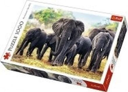African elephants , Pussel, 1000 Bitar, Trefl