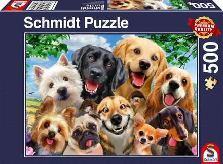 Dog Selfie Pussel 500 bitar Schmidt
