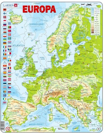 Larsen Rampussel Europa karta 87 Bitar
