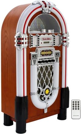 Retro Jukebox med Ljudsystem & Belysning Fjärrkontroll Golvstående Elektrisk Bluetooth MP3 CD Radio 3,5 mm AUX USB SD/MMC Stereo RCA | MonsterShop