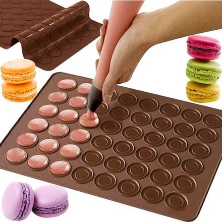 Macaron Kakform i Silikon / Form - 48 platser