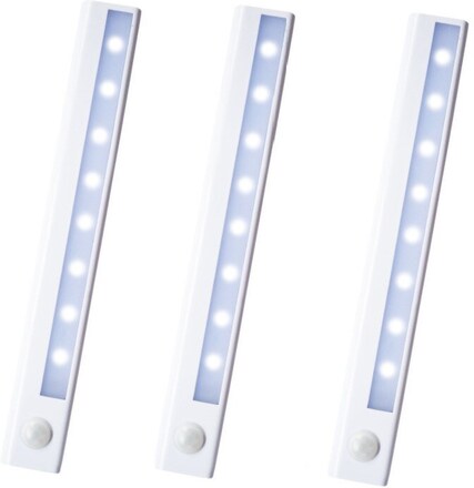 INF LED ljuslist med rörelsesensor 3-pack Vit