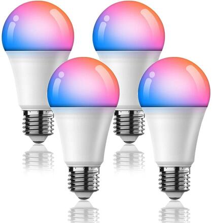 Smart RGB LED lampa Smart Home app-styrd E27 4-Pack
