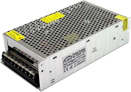 S-250-24 DC24V 10.4A 250W LED Regulated Switching Power Supply, Size: 200 x 110 x 49mm