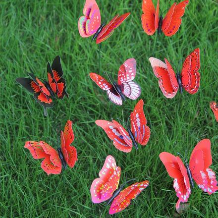 Dekorativa fjärilar för trädgården 40-Pack
