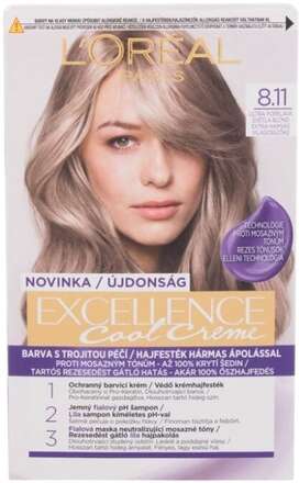 L'Oréal Paris - Excellence Cool Creme 8,11 Ultra Ash Light Blond - For Women, 48 ml