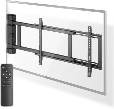Motoriserade TV väggfäste | 32 - 75 " | Maximal skärmvikt som stöds: 50 kg | Roterbar | Minsta väggdistans: 56 mm | Fjärrstyrd | ABS / Stål | Svart