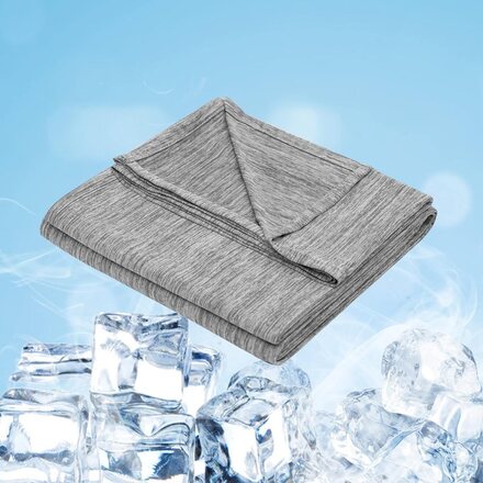 Rootz Sommerdecke Selbstkühlende Decke - Kylfilt - Kyltäcke - Uppfriskande kast - Temperaturreducerande överdrag - Komfortlakan - Cool Overlay - Grå -