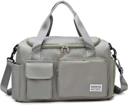 B-X336 Large Capacity Waterproof Travel Gym Bag Luggage Bag, Size: L(Light Grey)
