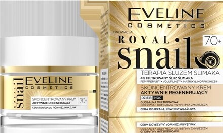 Eveline Royal Snail 70+ Concentrated Active regenerating cream for day and night 50ml