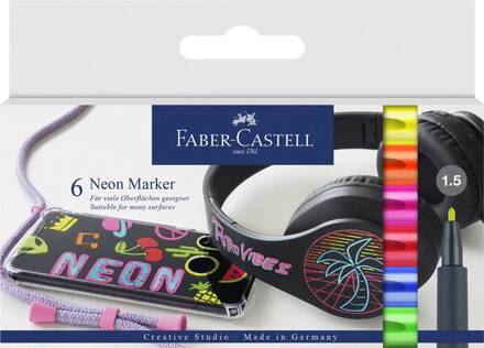 Neon Marker 6-p, Faber-Castell