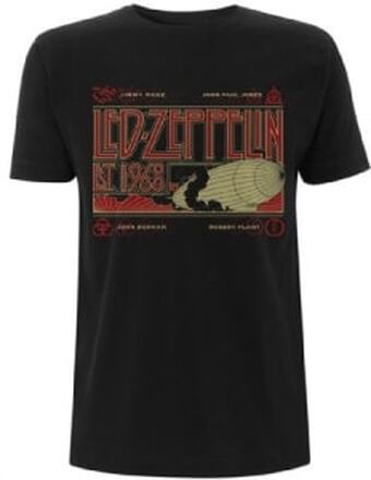 Led Zeppelin - Unisex T-Shirt: Zeppelin & Smoke (Large)