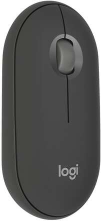 Logitech® | Pebble Mouse 2 (M350s) - Mus - optisk - 3 knappar - trådlös - Bluetooth - Tonal-Graphite