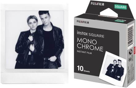 Fujifilm Instax Square MONOCHROME - Svartvit film för snabbframkallning - 10 exponeringar
