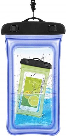 INF Flytande vattentät mobilväska universalstorlek Blå 1 pack