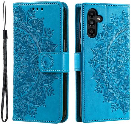 SKALO Samsung A34 5G Mandala Plånboksfodral - Blå