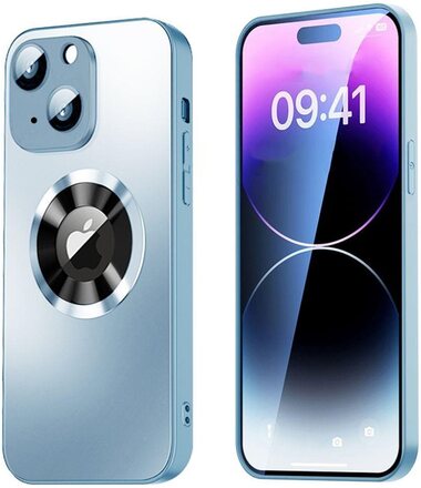 SiGN Magnetiskt Skal iPhone 15 med linsskydd och logo view - Blå