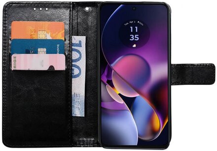 Plånboksfodral 3-kort Motorola Moto G54 - Svart