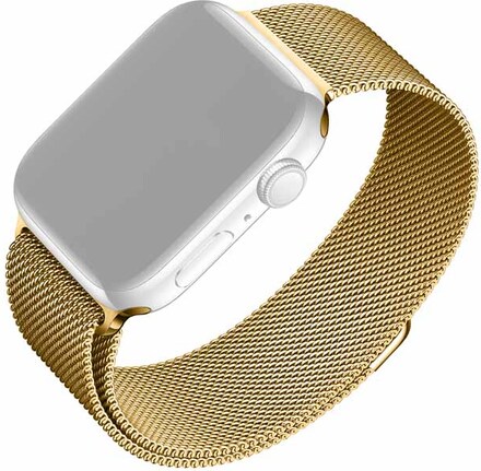 Fixed Apple Watch 42/44/45mm/Apple Watch Ultra Armband Mesh Strap Guld