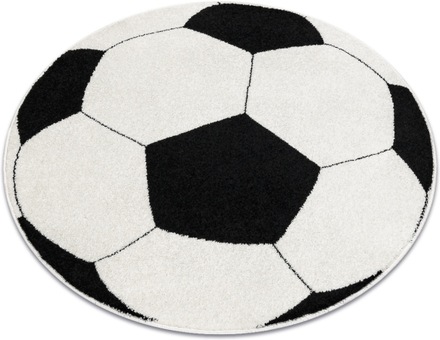 Matta SILVER circle PIŁKA fotboll svart - vit, cirkel 100 cm