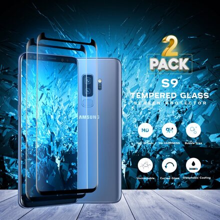 2-Pack Samsung Galaxy S9 - Härdat Glas 9H - Super Kvalitet 3D Skärmskydd