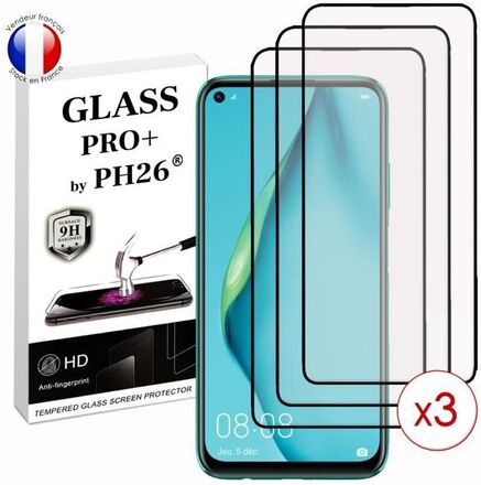 Pack 3 HELA skyddsfilmer för Huawei P40 Lite i ultrabeständigt härdat glas (maximal hårdhet)