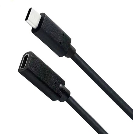 NÖRDIC 1,5m USB3.2 Gen2 SuperSpeed USB 10Gbps USB-C till C PVC förlängningskabel med Power Delivery 100W, 4K60Hz video och Emarker