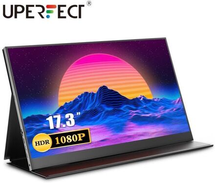 UPERFECT Bärbar bildskärm 17,3 tum 1920*1080 FHD stor andra skärm USB Type-C
