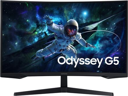 Samsung Odyssey G5 S32CG552EU - G55C Series - LED-skärm - spel - böjd - 32" - 2560 x 1440 QHD @ 165 Hz - VA - 300 cd/m² - 2500:1 - HDR10 - 1 ms - HDM