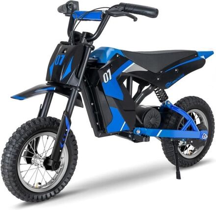 EVERCROSS EV12M elektrisk motocross för barn 3-12 år 300W 25KM/H 3 hastighetsnivåer, 12" däck superblå present