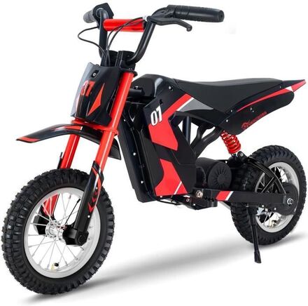 EVERCROSS EV12M elektrisk motorcykel för barn 3-12 år 300W 25KM/H 3 hastighetsnivåer, 12" däck Super Gift Red