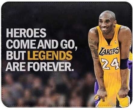 Musmatta för konstläder Kobe Bryant Legend är Forever Lakers Basketball NBA