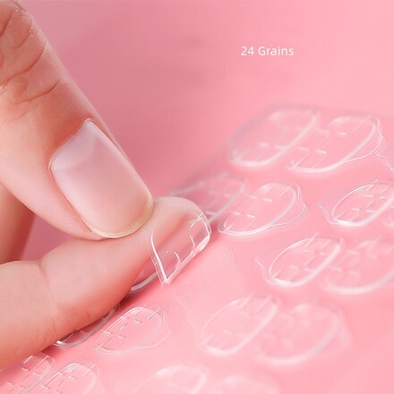 INF Stora dubbelsidiga nagelklistermärken 24 styck Transparent