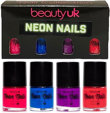 Beauty UK Neon Nail Polish Set 2 4x9ml