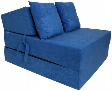 Hopfällbar madrass - gästmadrass - 200x70x15 cm - blå
