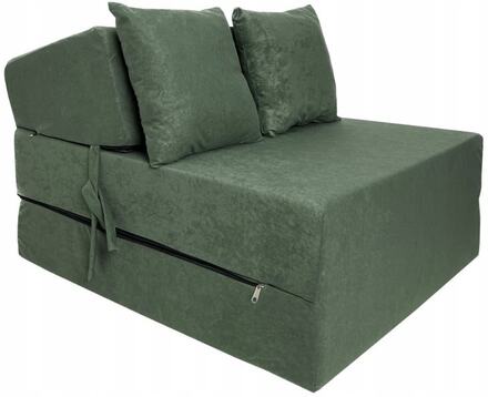Hopfällbar madrass - gästmadrass - 200x70x15 cm - grön