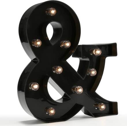 LED Ampersand &-tecken Dekorationsljus - Perfekt bostads-, bar- och festdekoration