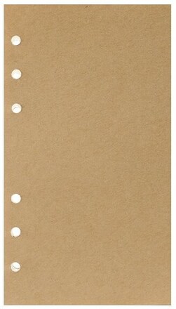 INF A6 80 ark 6-håls pärm påfyllningspapper för pärm anteckningsbok dagboksämne Brun