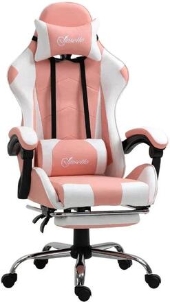 Rootz Gaming Chair - Kontorsstol - Datorstol - Snurrstol - Skrivbordsstol - Rosa - 64 cm x 67 cm x 127 cm