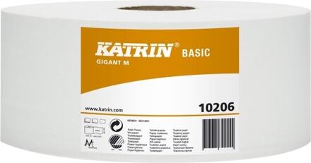 Toalettpapper Katrin Basic Gig M 1-lagigt 435m 6rl 102060 - (6 rullar per låda)