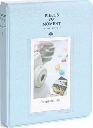 LoveInstant Fotoalbum 64 st. för Fujifilm INSTAX Mini 12 11 40 9 8 7s EVO LiPlay Link 2 SE / Pastellblå