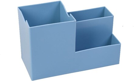 5 PCS Multifunctional Morandi Pen Holder Student Desktop Office Storage Box Makeup Brush Holder Desktop Shelf(Blue)